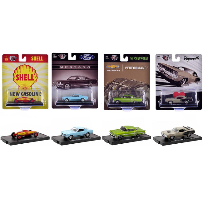 "Auto-Drivers" Set of 4 pieces in Blister Packs Release 117 Limited Edition to 7000 pieces Worldwide 1/64 Diecast Model Cars by M2 Machines-M2-ModelCars.com