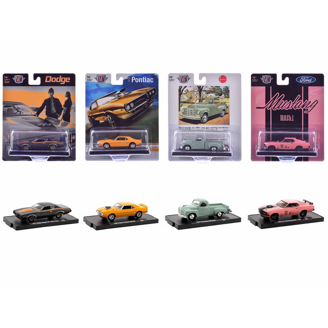 "Auto-Drivers" Set of 4 pieces in Blister Packs Release 118 Limited Edition to 9450 pieces Worldwide 1/64 Diecast Model Cars by M2 Machines-M2-ModelCars.com