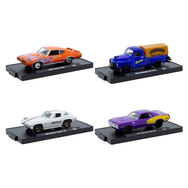 "Auto-Drivers" Set of 4 pieces in Blister Packs Release 123 Limited Edition to 9600 pieces Worldwide 1/64 Diecast Model Cars by M2 Machines-M2-ModelCars.com