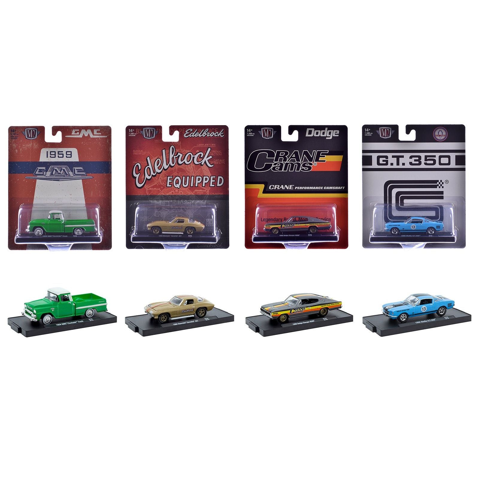"Auto - Drivers" Set of 4 pieces in Blister Packs Release 124 Limited Edition to 7500 pieces Worldwide 1/64 Diecast Model Cars by M2 Machines - M2 - ModelCars.com