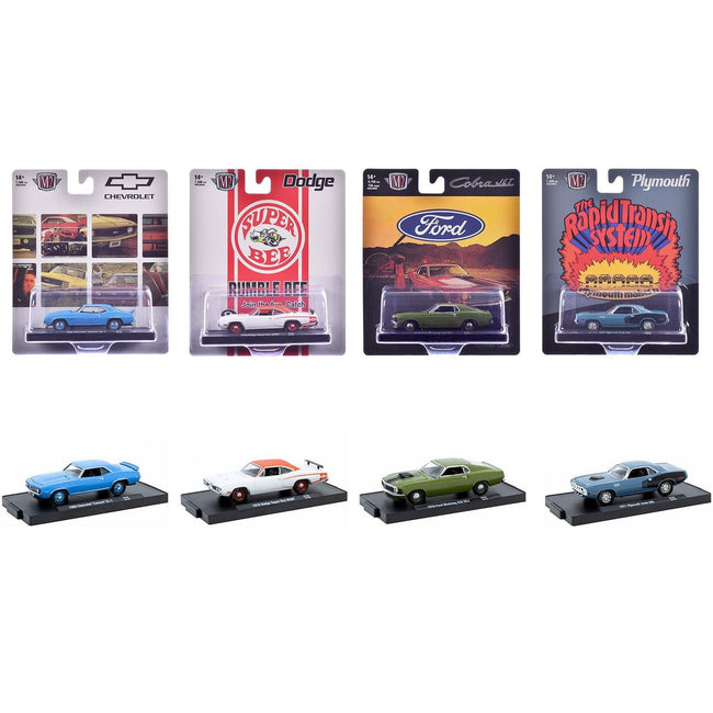 "Auto-Drivers" Set of 4 pieces in Blister Packs Release 125 Limited Edition to 7500 pieces Worldwide 1/64 Diecast Model Cars by M2 Machines-M2-ModelCars.com