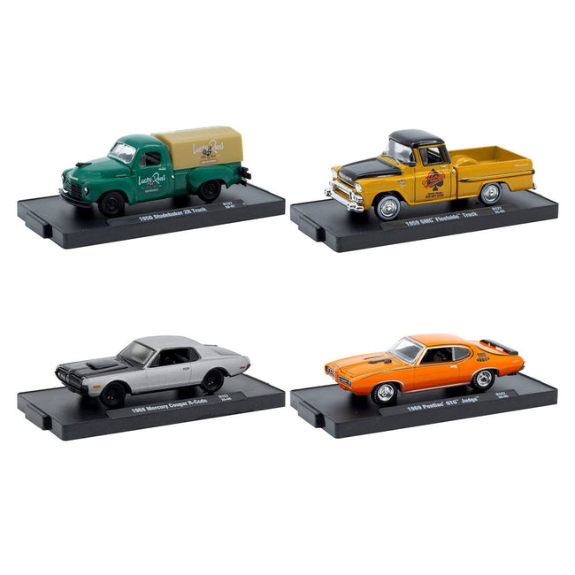 "Auto-Drivers" Set of 4 pieces in Blister Packs Release 127 Limited Edition to 7500 pieces Worldwide 1/64 Diecast Model Cars by M2 Machines-M2-ModelCars.com