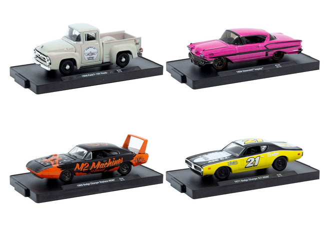 "Auto-Drivers" Set of 4 pieces in Blister Packs Release 129 Limited Edition to 10000 pieces Worldwide 1/64 Diecast Model Cars by M2 Machines-M2-ModelCars.com
