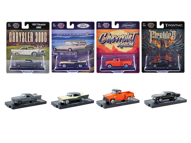 "Auto-Drivers" Set of 4 pieces in Blister Packs Release 130 Limited Edition to 9600 pieces Worldwide 1/64 Diecast Model Cars by M2 Machines-M2-ModelCars.com