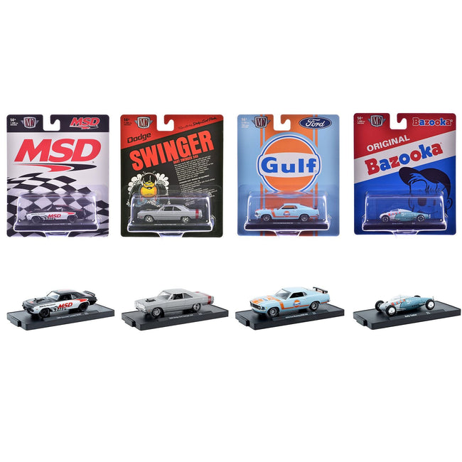 "Auto-Drivers" Set of 4 pieces in Blister Packs Release 131 Limited Edition to 7500 pieces Worldwide 1/64 Diecast Model Cars by M2 Machines-M2-ModelCars.com