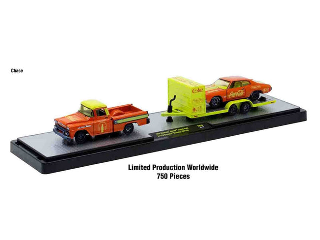 Auto Haulers "Coca-Cola" Set of 3 pieces Release 43 Limited Edition to 6200 pieces Worldwide 1/64 Diecast Models by M2 Machines-M2-ModelCars.com