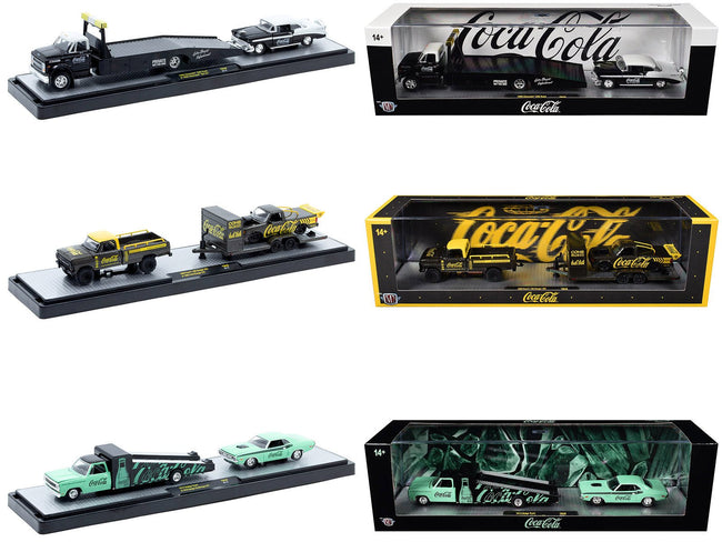 Auto Haulers "Coca-Cola" Set of 3 pieces Release 48 Limited Edition to 4800 pieces Worldwide 1/64 Diecast Models by M2 Machines-M2-ModelCars.com
