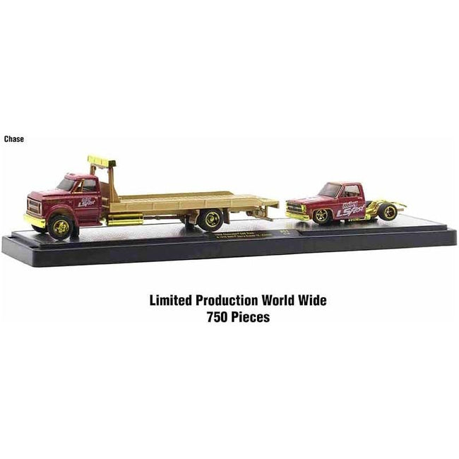 Auto Haulers Set of 3 Trucks Release 51 Limited Edition to 8400 pieces Worldwide 1/64 Diecast Model Cars by M2 Machines-M2-ModelCars.com