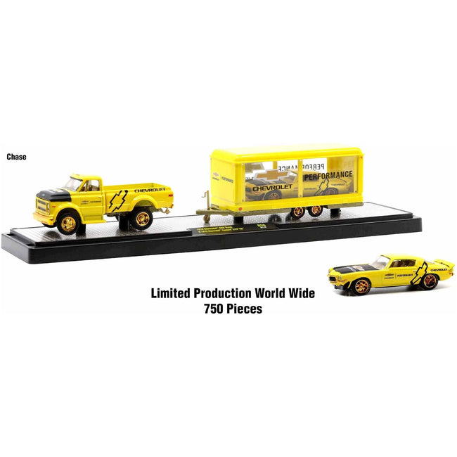 Auto Haulers Set of 3 Trucks Release 58 Limited Edition to 8400 pieces Worldwide 1/64 Diecast Model Cars by M2 Machines-M2-ModelCars.com