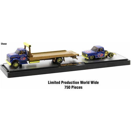 Auto Haulers Set of 3 Trucks Release 61 Limited Edition to 8400 pieces Worldwide 1/64 Diecast Model Cars by M2 Machines-M2-ModelCars.com