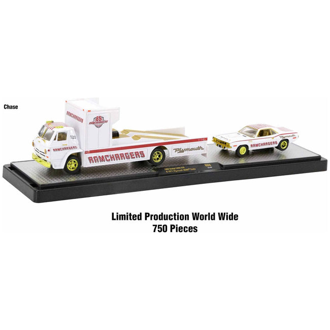 Auto Haulers Set of 3 Trucks Release 66 Limited Edition to 9600 pieces Worldwide 1/64 Diecast Models by M2 Machines-M2-ModelCars.com
