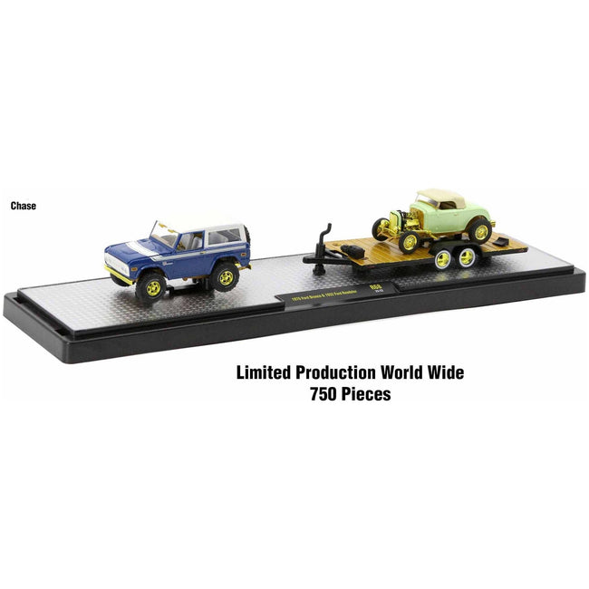 Auto Haulers Set of 3 Trucks Release 68 Limited Edition to 9600 pieces Worldwide 1/64 Diecast Models by M2 Machines-M2-ModelCars.com