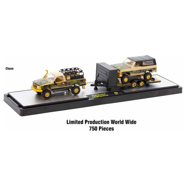 Auto Haulers Set of 3 Trucks Release 75 Limited Edition to 8000 pieces Worldwide 1/64 Diecast Models by M2 Machines-M2-ModelCars.com
