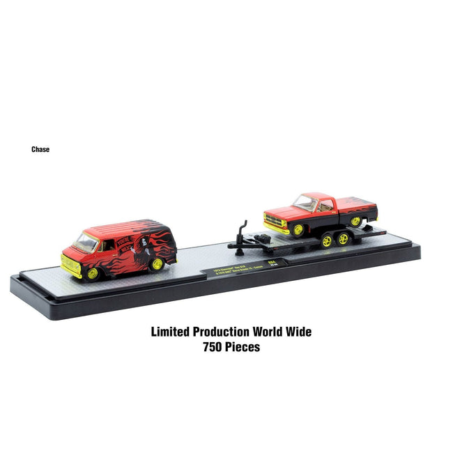 Auto Haulers Set of 3 Trucks Release 84 Limited Edition to 9600 pieces Worldwide 1/64 Diecast Models by M2 Machines-M2-ModelCars.com