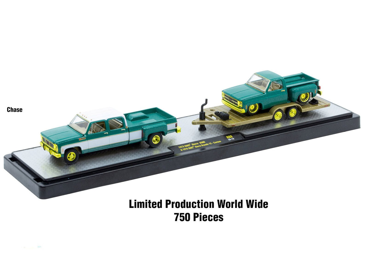 Auto Haulers Set of 3 Trucks Release 88 Limited Edition to 9600 pieces Worldwide 1/64 Diecast Models by M2 Machines-M2-ModelCars.com