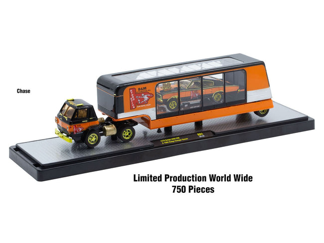 Auto Haulers Set of 3 Trucks Release 91 Limited Edition to 8000 pieces Worldwide 1/64 Diecast Model Cars by M2 Machines-M2-ModelCars.com
