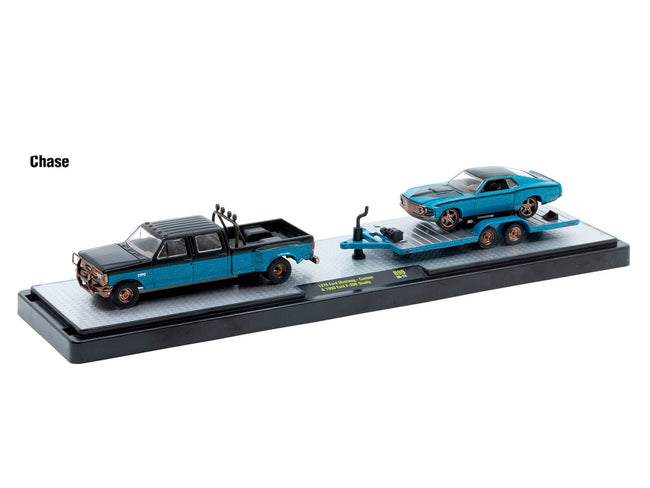 Auto Haulers Set of 3 Trucks Release 99 Limited Edition to 7600 pieces Worldwide 1/64 Diecast Models by M2 Machines-M2-ModelCars.com