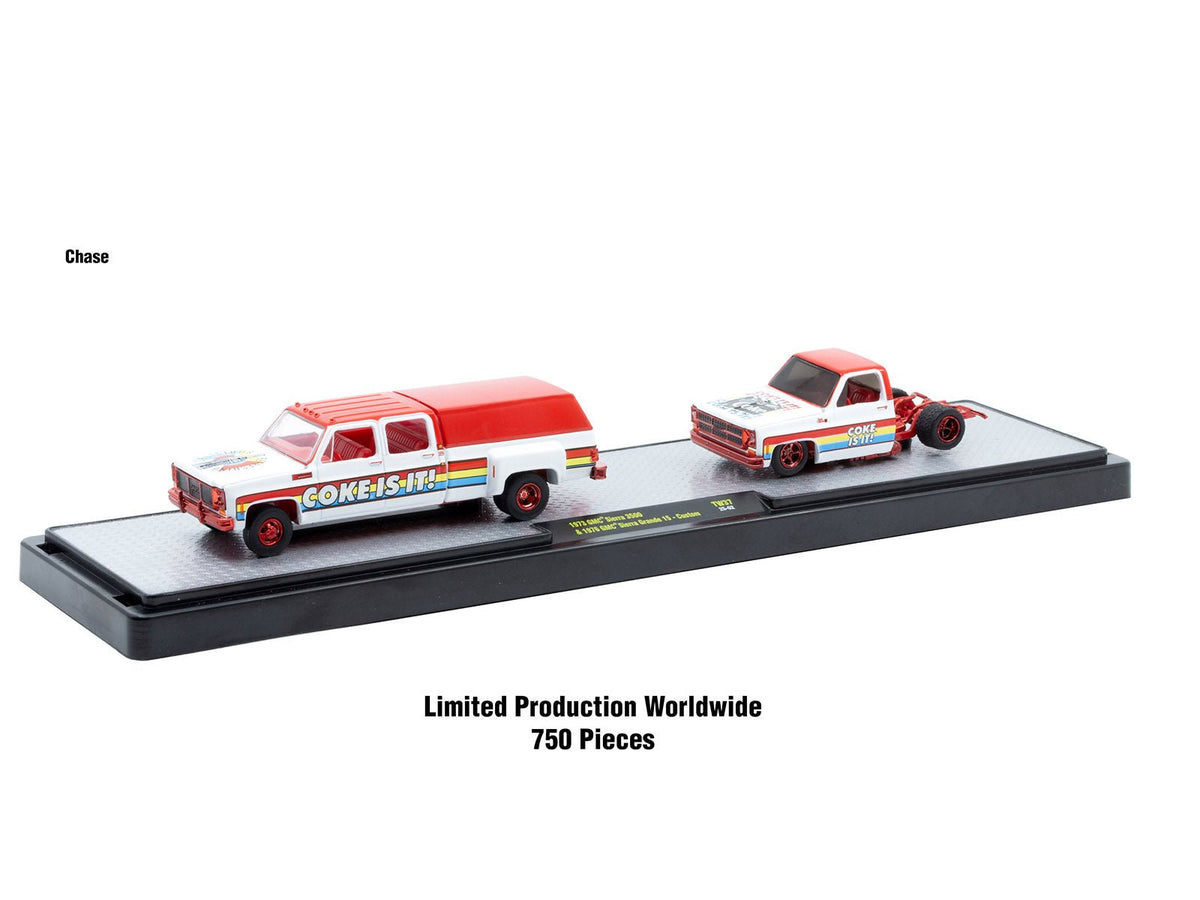 Auto Haulers "Soda" Set of 3 pieces Release 37 Limited Edition to 6000 pieces Worldwide 1/64 Diecast Models by M2 Machines-M2-ModelCars.com