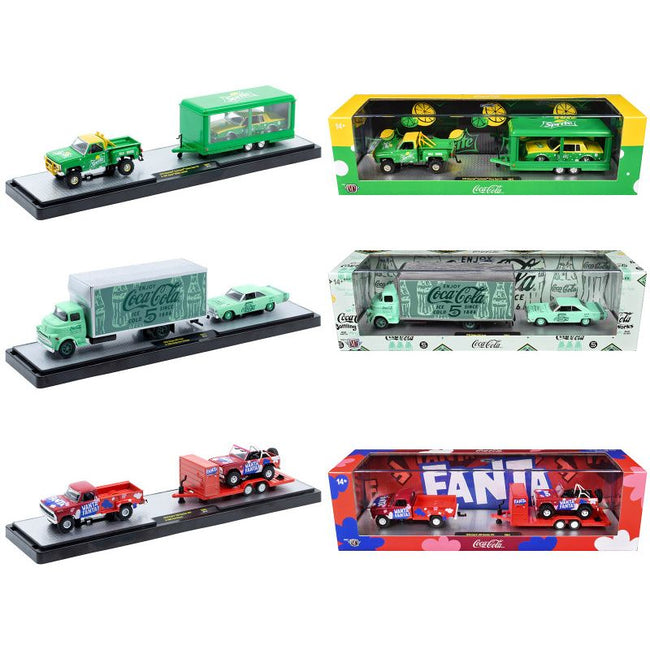 Auto Haulers "Soda" Set of 3 pieces Release 41 Limited Edition to 8200 pieces Worldwide 1/64 Diecast Models by M2 Machines-M2-ModelCars.com