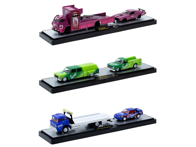 Auto Haulers "Soda" Set of 3 pieces Release 44 Limited Edition to 5750 pieces Worldwide 1/64 Diecast Model Cars by M2 Machines-M2-ModelCars.com