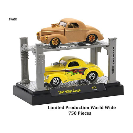 "Auto Lifts" Set of 6 pieces Series 23 Limited Edition to 6050 pieces Worldwide 1/64 Diecast Model Cars by M2 Machines-M2-ModelCars.com