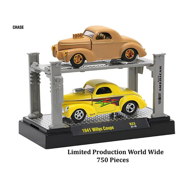 "Auto Lifts" Set of 6 pieces Series 23 Limited Edition to 6050 pieces Worldwide 1/64 Diecast Model Cars by M2 Machines-M2-ModelCars.com
