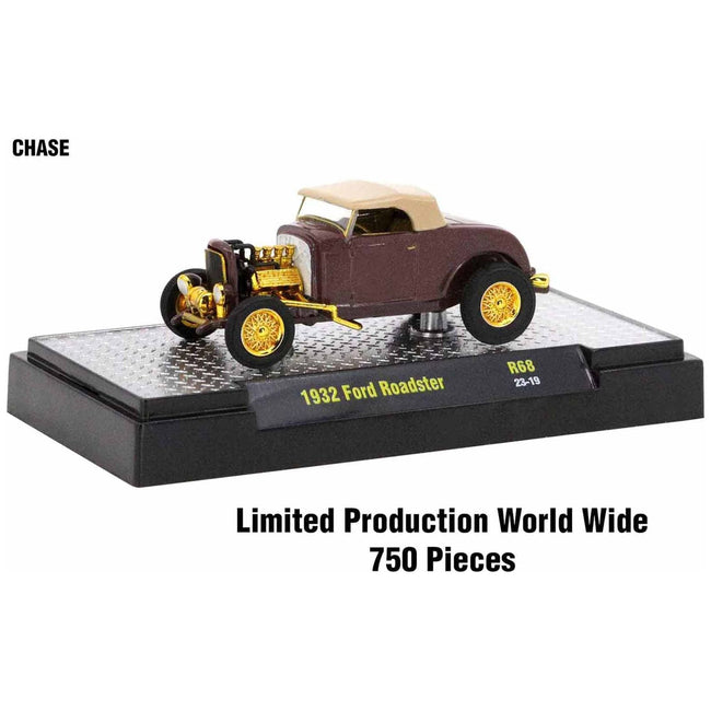 "Auto Meets" Set of 6 Cars IN DISPLAY CASES Release 68 Limited Edition 1/64 Diecast Model Cars by M2 Machines - M2 - ModelCars.com