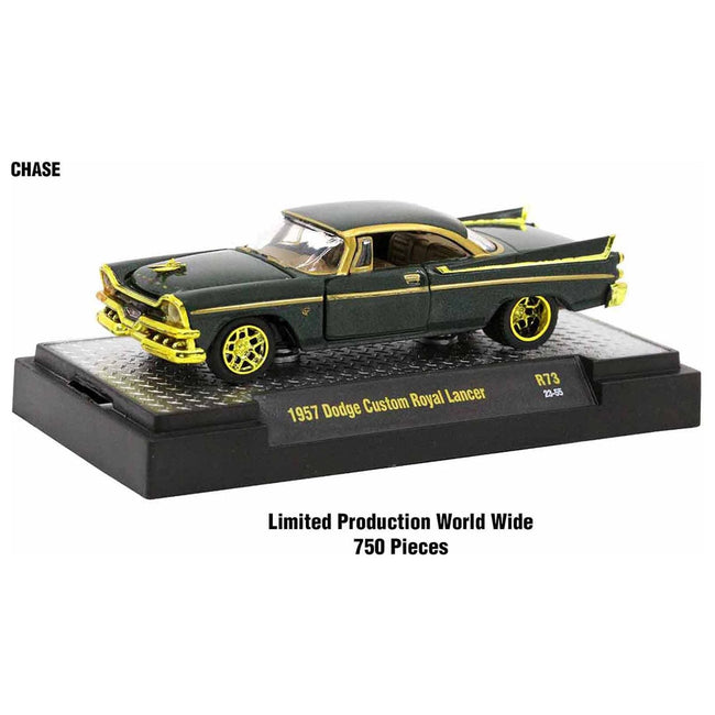 "Auto Meets" Set of 6 Cars IN DISPLAY CASES Release 73 Limited Edition 1/64 Diecast Model Cars by M2 Machines-M2-ModelCars.com