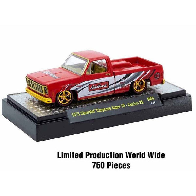 "Auto Meets" Set of 6 Cars IN DISPLAY CASES Release 85 Limited Edition 1/64 Diecast Model Cars by M2 Machines-M2-ModelCars.com