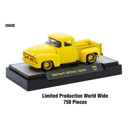 "Auto Meets" Set of 6 Cars IN DISPLAY CASES Release 86 Limited Edition 1/64 Diecast Model Cars by M2 Machines-M2-ModelCars.com
