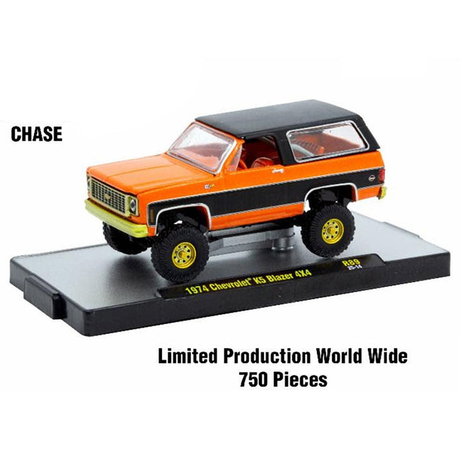 "Auto Meets" Set of 6 Cars IN DISPLAY CASES Release 89 Limited Edition 1/64 Diecast Model Cars by M2 Machines-M2-ModelCars.com