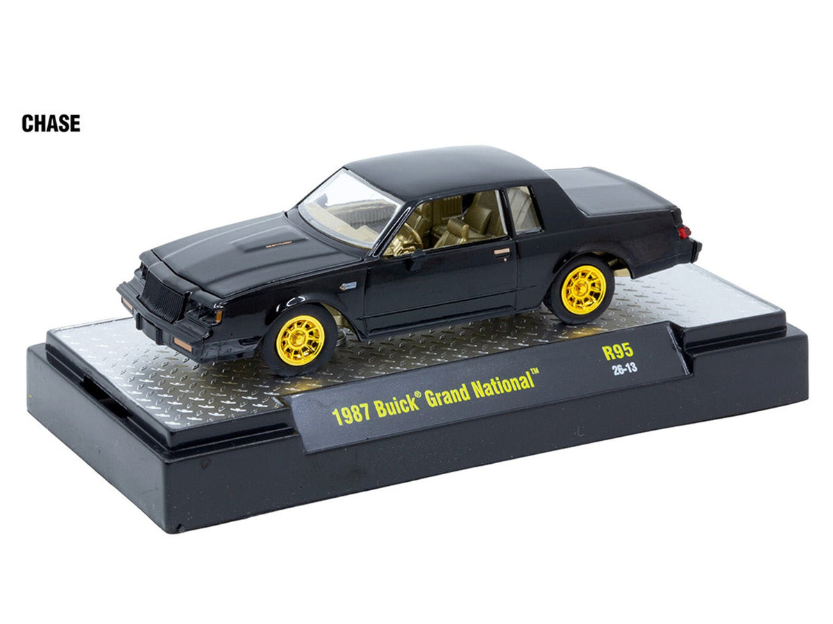 "Auto Meets" Set of 6 Cars IN DISPLAY CASES Release 95 Limited Edition 1/64 Diecast Model Cars by M2 Machines-M2-ModelCars.com