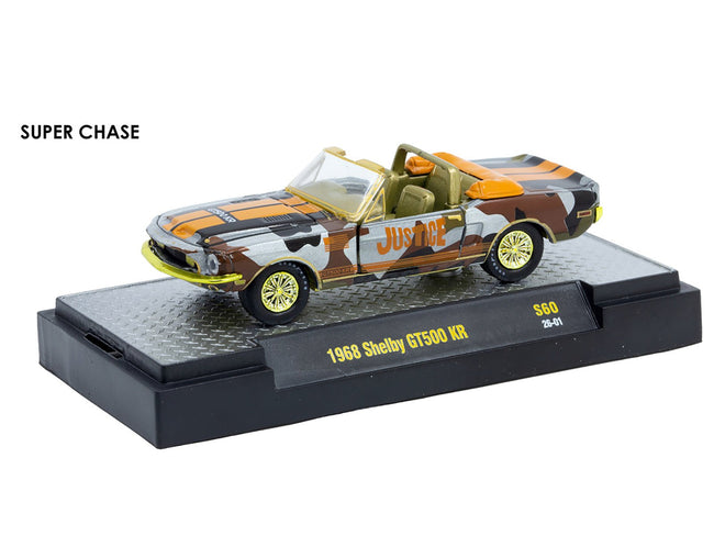 "Auto Meets" Set of 6 Cars IN DISPLAY CASES Release S60 Limited Edition 1/64 Diecast Model Cars by M2 Machines-M2-ModelCars.com