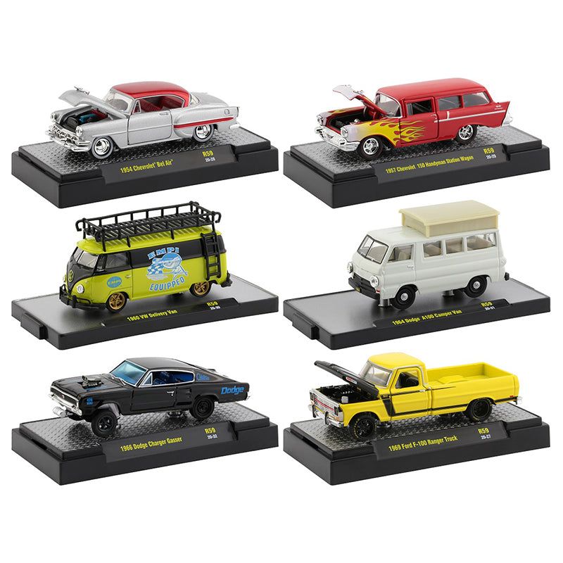 "Auto Shows" 6 piece Set Release 59 IN DISPLAY CASES 1/64 Diecast Model Cars by M2 Machines - M2 - ModelCars.com