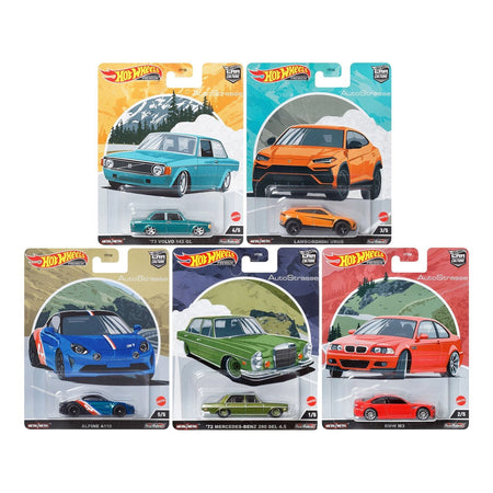 "Auto Strasse" 5 piece Set "Car Culture" Series Diecast Model Cars by Hot Wheels-Hotwheels-ModelCars.com