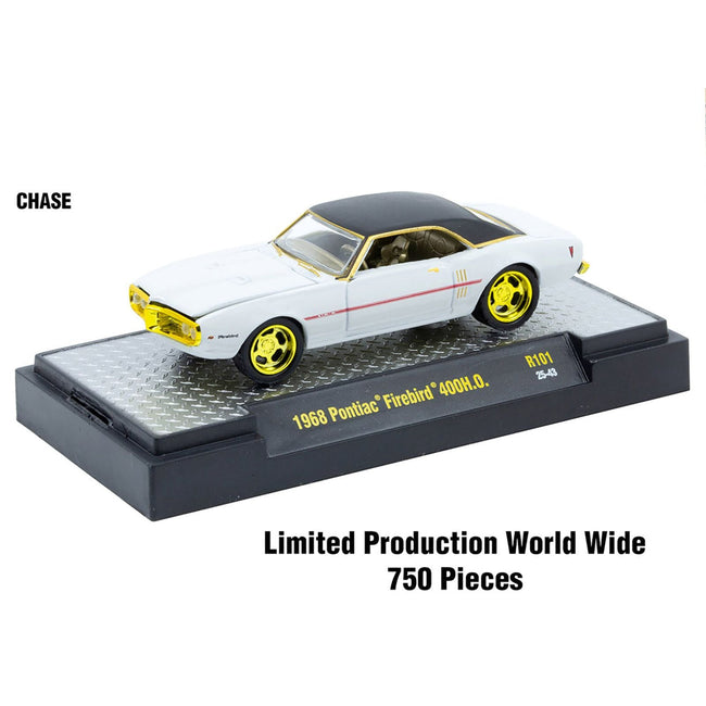 "Auto-Thentics" 6 piece Set Release 101 IN DISPLAY CASES Limited Edition 1/64 Diecast Model Cars by M2 Machines-M2-ModelCars.com