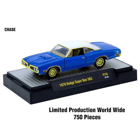 "Auto-Thentics" 6 piece Set Release 105 IN DISPLAY CASES Limited Edition 1/64 Diecast Model Cars by M2 Machines-M2-ModelCars.com
