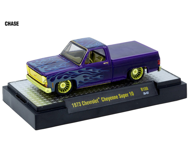 "Auto-Thentics" 6 piece Set Release 108 IN DISPLAY CASES Limited Edition1/64 Diecast Model Cars by M2 Machines-M2-ModelCars.com