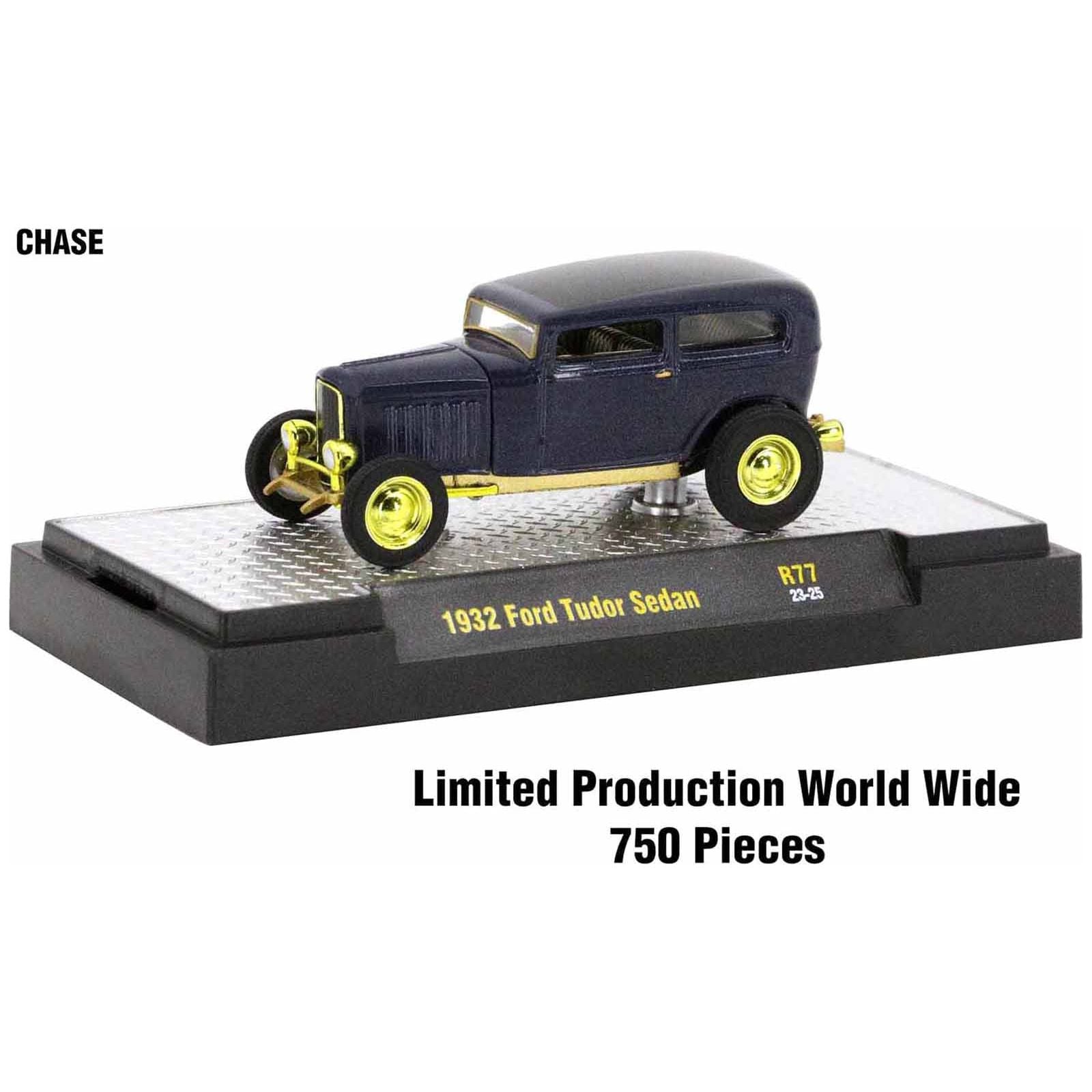 "Auto - Thentics" 6 piece Set Release 77 IN DISPLAY CASES Limited Edition 1/64 Diecast Model Cars by M2 Machines - M2 - ModelCars.com