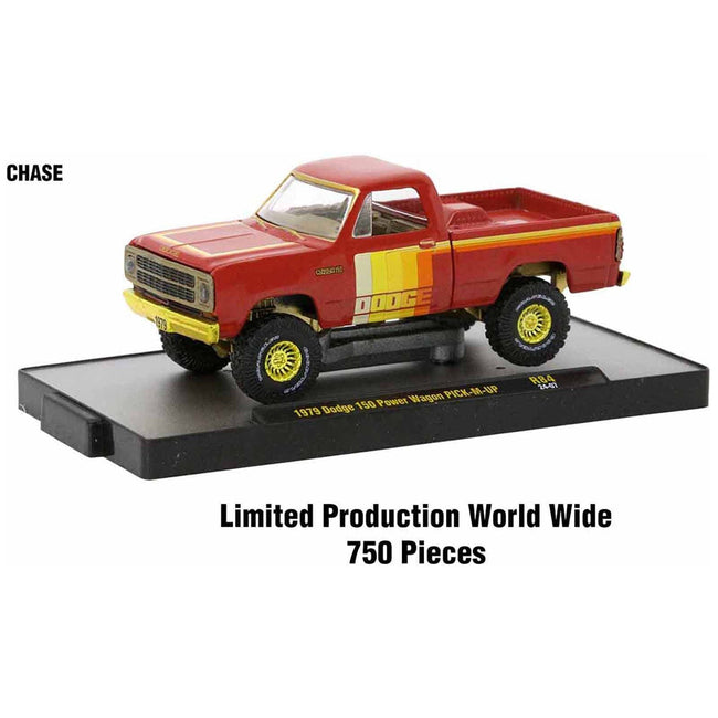 "Auto-Thentics" 6 piece Set Release 84 IN DISPLAY CASES Limited Edition 1/64 Diecast Model Cars by M2 Machines-M2-ModelCars.com