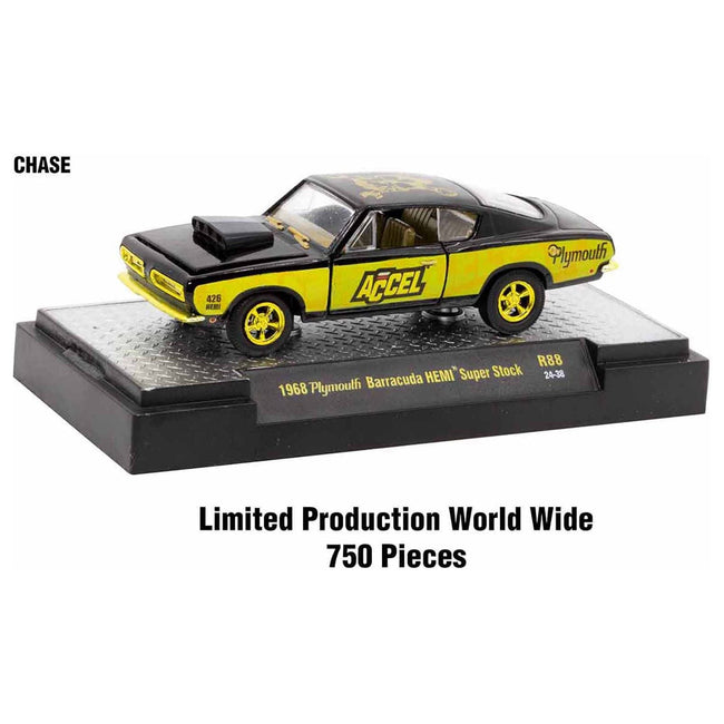"Auto-Thentics" 6 piece Set Release 88 IN DISPLAY CASES Limited Edition 1/64 Diecast Model Cars by M2 Machines-M2-ModelCars.com