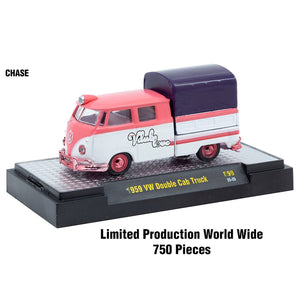 "Auto-Thentics" 6 piece Set Release 99 IN DISPLAY CASES Limited Edition 1/64 Diecast Model Cars by M2 Machines