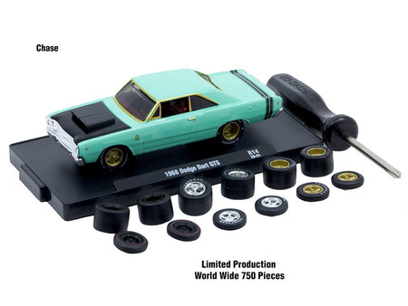 "Auto Wheels" 3 piece Car Set Release 14 Limited Edition to 2368 pieces Worldwide 1/64 Diecast Model Cars by M2 Machines-M2-ModelCars.com