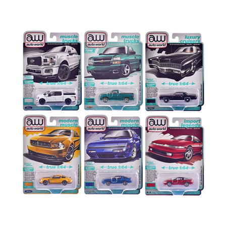 Auto World Premium 2025 Release 1 Set A of 6 pieces 1/64 Diecast Model Cars by Auto World-Autoworld-ModelCars.com