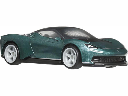 Automobili Pininfarina Battista Green Metallic with Black Top "Euro Speed" Series Diecast Model Car by Hot Wheels-Hotwheels-ModelCars.com