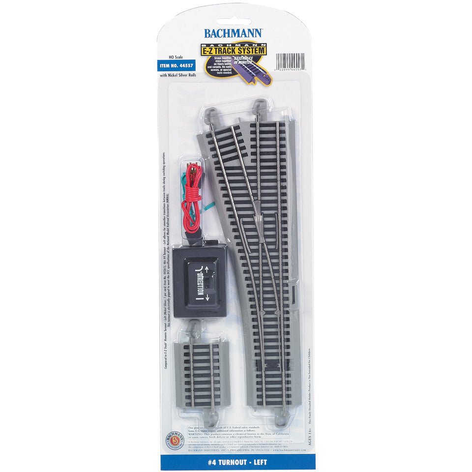 Bachmann 4 Turnout - Left (HO Scale) - Bachmann - ModelCars.com