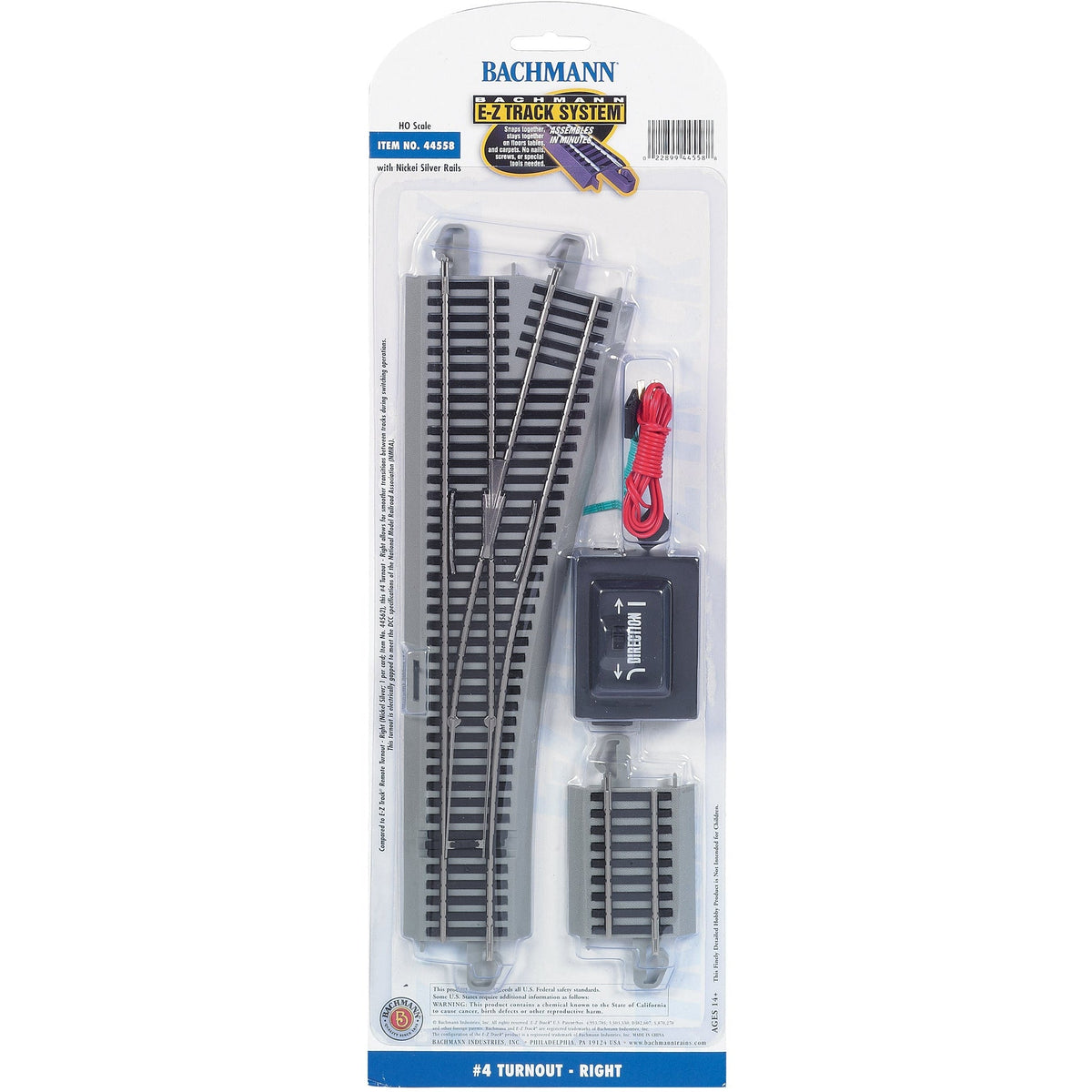 Bachmann 4 Turnout - Right (HO Scale) - Bachmann - ModelCars.com