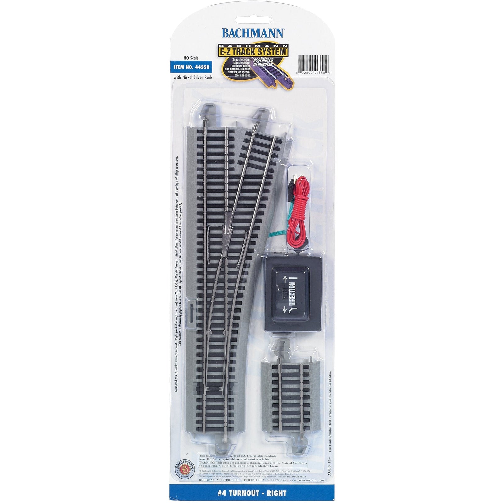 Bachmann 4 Turnout - Right (HO Scale) - Bachmann - ModelCars.com