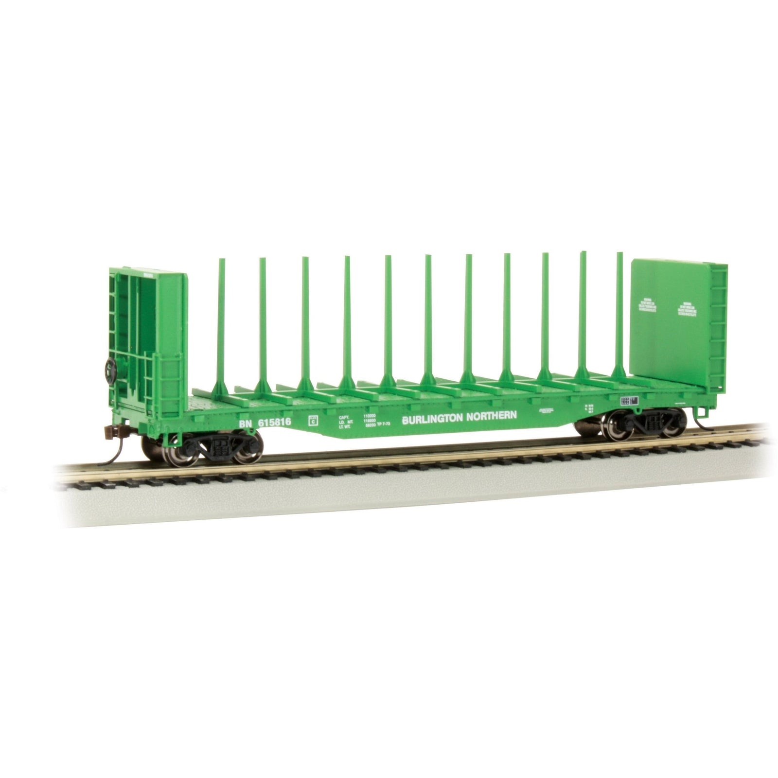 Bachmann 52' Center - Beam Flatcar - Burlington Northern 615816 - Bachmann - ModelCars.com