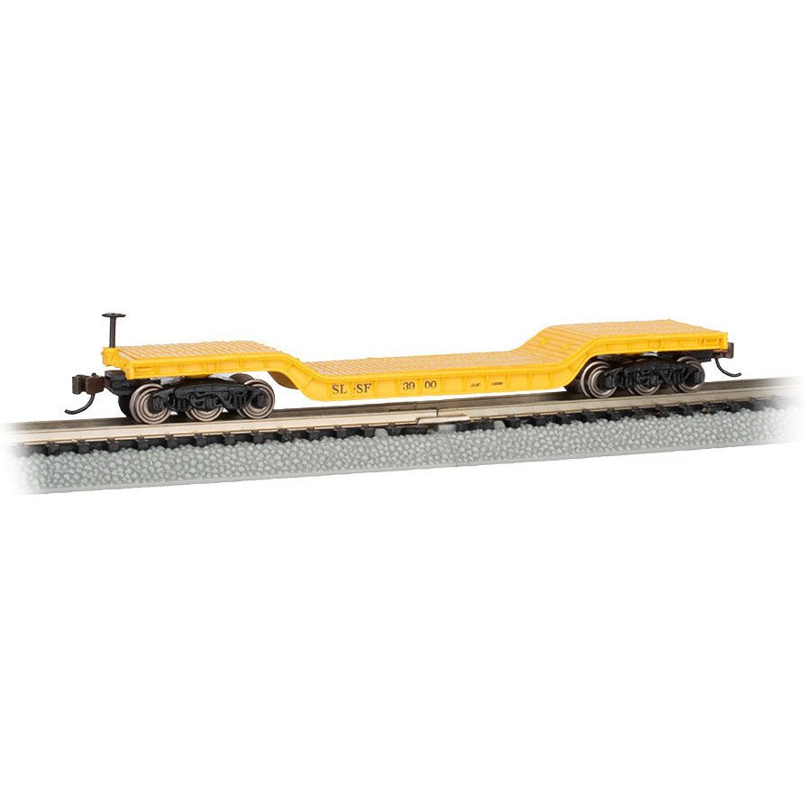 Bachmann 52' Center - Depressed Flat Car - Frisco 3900 with No Load - Bachmann - ModelCars.com